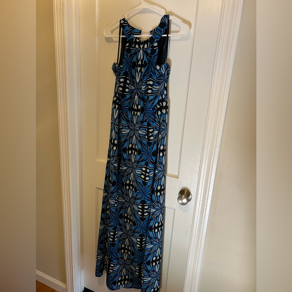Outback Red Blue and Black Patterned Maxi Dress